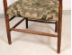 Provencal chair carved walnut, tapestry dots, XIX