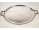 Oval Tray Christofle silver metal model Malmaison twentieth