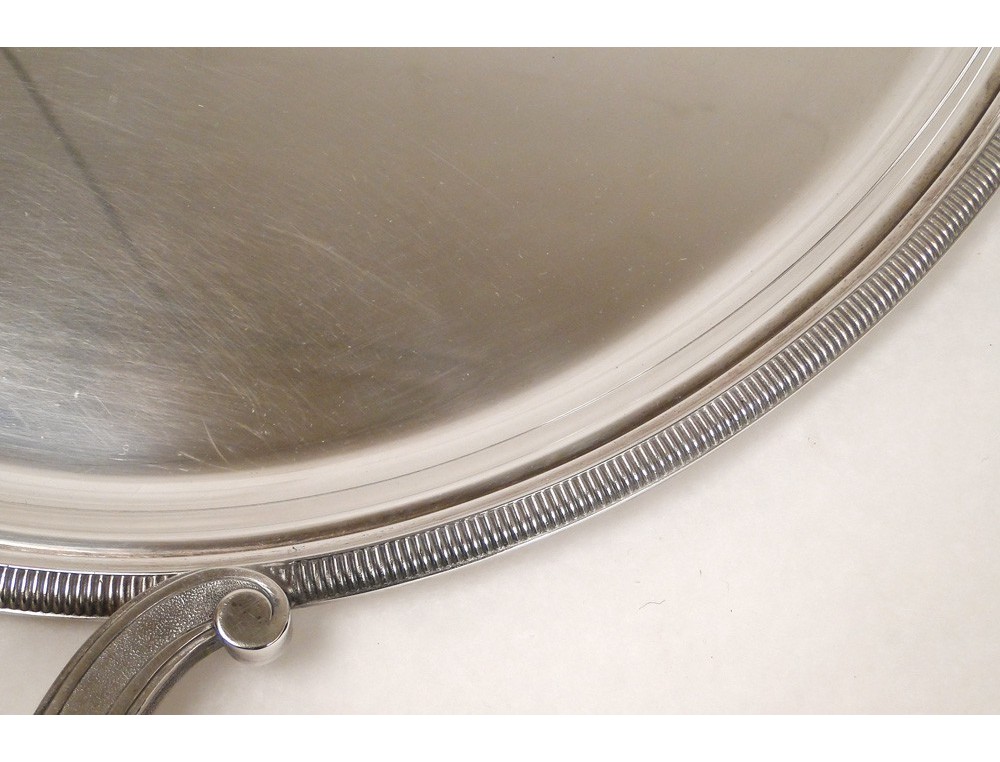 CHRISTOFLE Silver Plate - Malmaison Design - Oval Serving Tray - 19 1/2