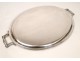 Oval Tray Christofle silver metal model Malmaison twentieth