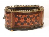 Planter diamond inlay, gilt bronze, Napoleon III nineteenth