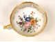 Porcelain cup signed Jacob Petit Paris, flowers and gilding, XIX