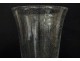 Large crystal vase, crystal Daum France, 36cm, twentieth