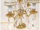 Chandelier with tassels, gilt bronze and crystal lamp, XIX