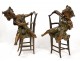 Pair of bookends, decor girls and chat chairs, XIX