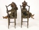 Pair of bookends, decor girls and chat chairs, XIX