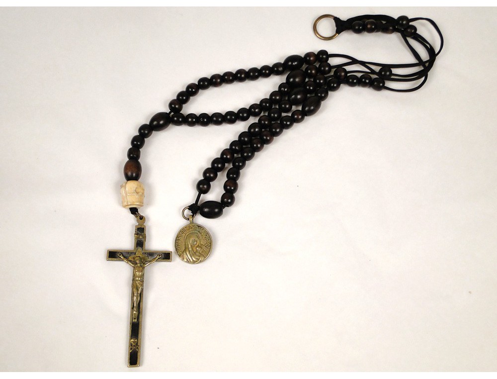 Rosary Rosary Crucifix Wood Cross Christ Ebony St Vincent De Paul