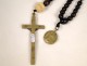 Rosary Rosary Crucifix Wood Cross Christ ebony St. Vincent de Paul, XIX