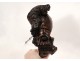 Great Pipe heather wood carved figure grognard Empire, Folk Art, XIX