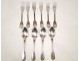 Lot covered silver spoons forks Minerva monogram, 758gr nineteenth