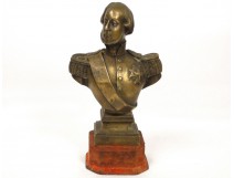 Gilt bronze bust man Knight Order Holy Spirit officer Empire, XIX