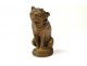 Stamp seal seal gilt bronze cat sitting Caron signed nineteenth century