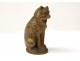 Stamp seal seal gilt bronze cat sitting Caron signed nineteenth century