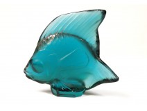 Decorative fish sculpture in France Lalique crystal glass fish twentieth