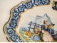 Quimper faience oval dish Porquier-Beau storyteller and children twentieth Britain