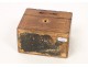 Rosewood box piggy bank savings filest lemon nineteenth century Charles X