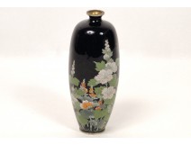 Vase vase cloisonne chrysanthemum flowers nineteenth century