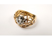 Ring in 18K solid gold diamond jewelery Gold Ring twentieth century