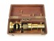 Former optician optical microscope instrument mahogany box brass nineteenth