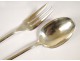 Salad Christofle Cluny silver fork spoon twentieth