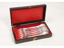 6 snail forks silver goldsmith Cailar Bayard-twentieth century