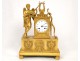 Clock gilt bronze cherub clock lyre bow quiver arrows nineteenth Empire