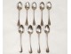 9 teaspoons silver crown Minerva Massat Brothers nineteenth century