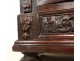 Carved oak cabinet rectory living Christ angels dragon caryatid seventeenth