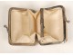 Wallet pearl and silver flowers Napoleon III nineteenth century