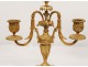 Candlesticks candelabra pair Sevres porcelain gilt bronze Napoleon III 19th