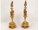 Candlesticks candelabra pair Sevres porcelain gilt bronze Napoleon III 19th