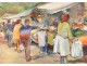 HST table market scene characters Catalonia Spain Albert Coll twentieth