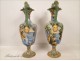 Pair of Majolica Vases Urbino Italy, nineteenth