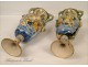 Pair of Majolica Vases Urbino Italy, nineteenth