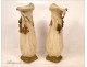 Pair of Royal Dux porcelain vase Art Nouveau Bohemia nineteenth