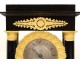 Clock gilt bronze columns blackened wood thrush First Empire flowers nineteenth