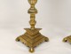 Pair of candlesticks candles picnic eighteenth century ormolu candlesticks