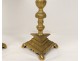 Pair of candlesticks candles picnic eighteenth century ormolu candlesticks