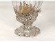 Pair of ewers Minerva Baccarat crystal silver goldsmith Labat nineteenth