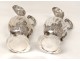 Pair of ewers Minerva Baccarat crystal silver goldsmith Labat nineteenth