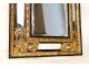 Louis XIV mirror glazing beads embossed copper gilded glass bizautée nineteenth