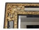 Louis XIV mirror glazing beads embossed copper gilded glass bizautée nineteenth