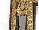 Louis XIV mirror glazing beads embossed copper gilded glass bizautée nineteenth