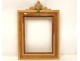 Framework carved gilt monogram pink flowers frame Napoleon III nineteenth