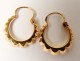 Pair of earrings 18K solid gold jewelry ring twentieth century