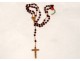 Rosary rosary crucifix Christ gilded red glass twentieth century