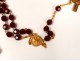 Rosary rosary crucifix Christ gilded red glass twentieth century