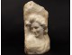 Carrara marble bust sculpture ancient vestal woman F.Jovino Italy twentieth