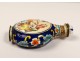 Chinese cloisonné snuff opium characters snakes enamels nineteenth