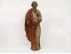 Polychrome wood sculpture statue apostle Saint prophet Abraham seventeenth century